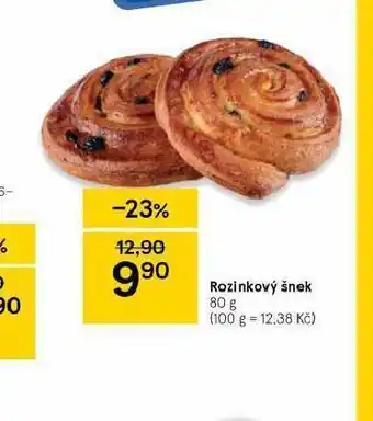 Tesco Rozinkový šnek nabídka