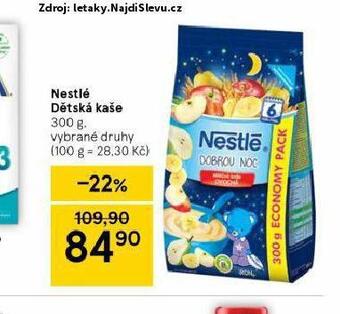 Tesco Nestlé dětská kaše nabídka