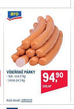 Makro Vídeňské párky nabídka