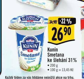 Jip Kunín smetana ke šlehání nabídka