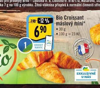 Jip Bio croissant máslový mini nabídka