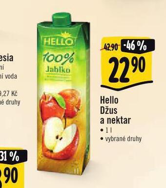 Jip Hello džus a nektar nabídka