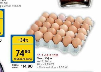 Tesco Tesco vejce s 30 ks nabídka
