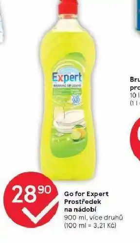 Tesco Go for expert prosředek na mytí nádobí nabídka