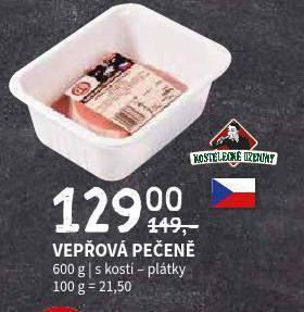 Terno Vepřová pečeně s kostí plátky nabídka
