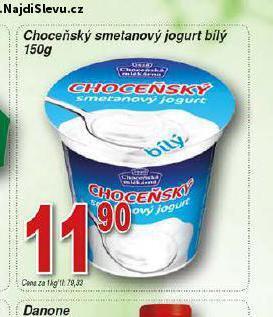 Lidl Choceňský smetanový jogurt bílý nabídka