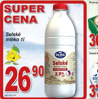 Lidl Selské mléko nabídka