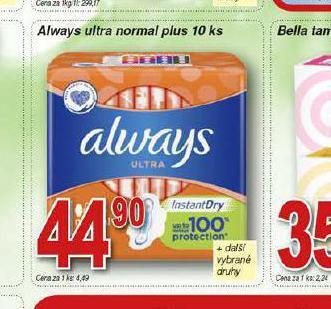 Lidl Always ultra normal plus nabídka