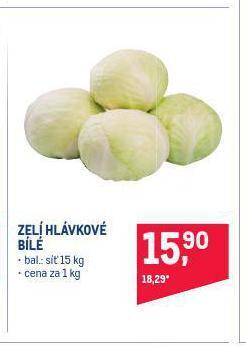 Makro Zelí hlávkové nabídka