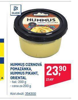 Makro Hummus cizrnová pomazánka nabídka