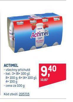 Makro Actimel nabídka
