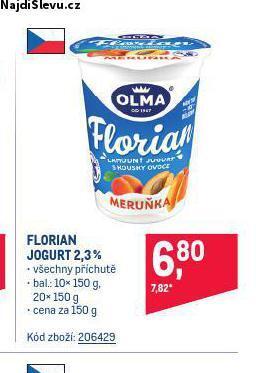 Makro Florian jogurt nabídka