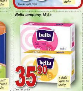 Lidl Bella tampony nabídka