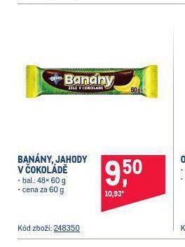 Makro Banány v čokoládě nabídka