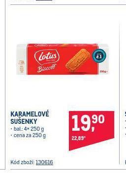 Makro Lotus karamelové sušenky nabídka