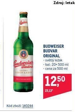Makro Pivo budweiser budvar nabídka