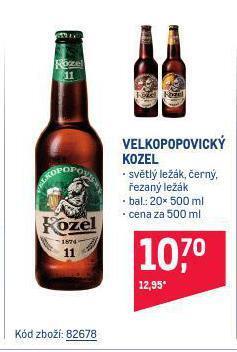 Makro Pivo velkopopovický kozel nabídka