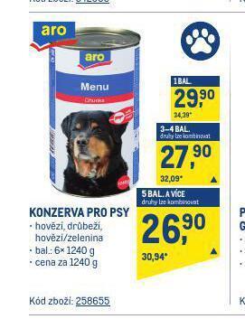 Makro Konzerva pro psy nabídka