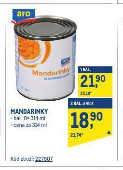 Makro Mandarinky nabídka