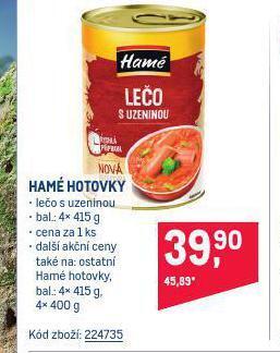 Makro Hamé hotovky nabídka