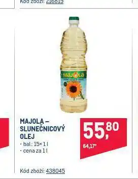 Makro Majola slunečnicový olej nabídka