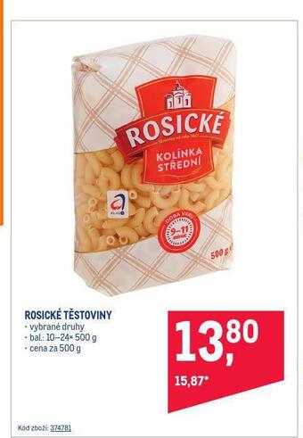 Makro Rosické těstoviny nabídka
