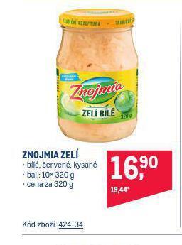 Makro Znojmia zelí nabídka