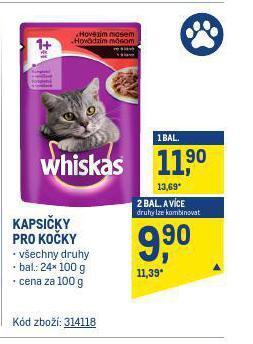 Makro Whiskas kapsičky pro kočky nabídka
