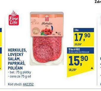 Makro Lovecký salám nabídka