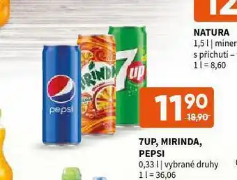 Terno 7up, mirinda, pepsi nabídka