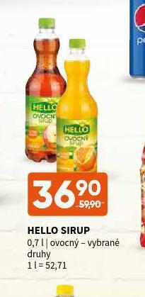 Terno Hello sirup nabídka