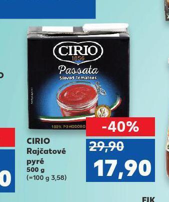Kaufland Cirio rajčatové pyré nabídka