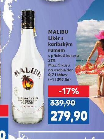 Kaufland Malibu likér nabídka
