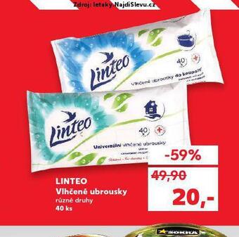 Kaufland Linteo vlhčené ubrousky nabídka
