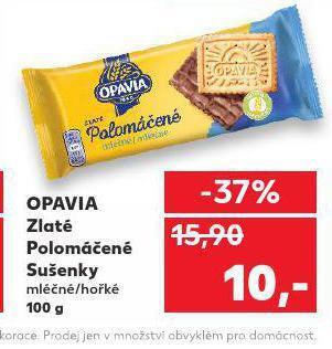 Kaufland Opavia zlaté polomáčené sušenky nabídka