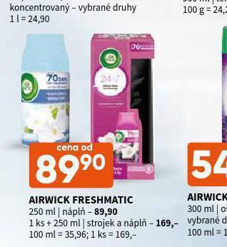 Terno Airwick freshmatic strojek a náplň nabídka
