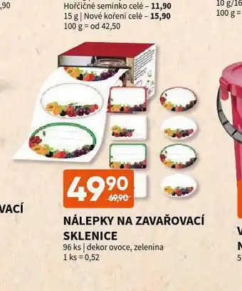 Terno Nálepky na zavařovací sklenice nabídka