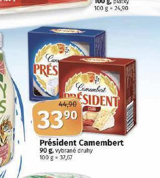 Coop Président camembert sýr nabídka