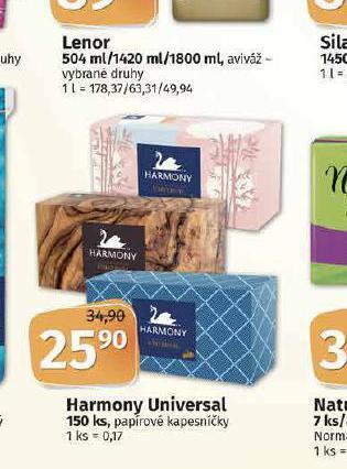 Coop Harmony papírové kapesníky nabídka