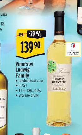 Albert Vinařství ludwig family nabídka