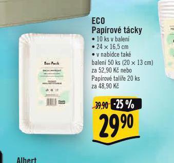 Albert Papírové tácky nabídka
