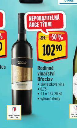 Albert Rodinné vinařství břeclav nabídka