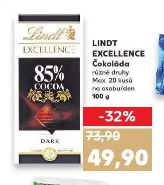 Kaufland Čokoláda lindt excellence nabídka