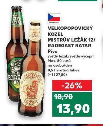 Kaufland Pivo velkopopovický kozel nabídka