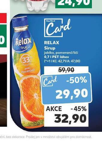 Kaufland Relax sirup nabídka
