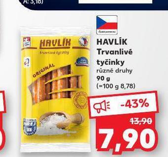 Kaufland Havlík trvanlivé tyčinky nabídka