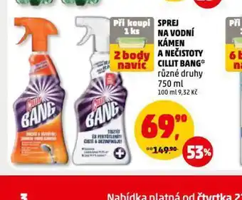 Cillit bang sprej na vodní kámen a nečistoty