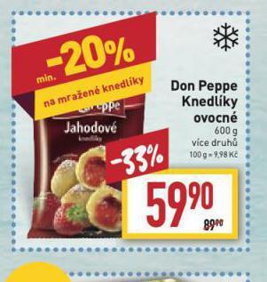 Billa Don peppe knedlíky ovocné nabídka