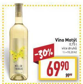 Billa Víno motýl nabídka