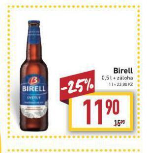 Billa Birell nealkoholické pivo nabídka